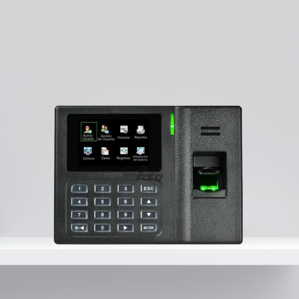 Terminal Biométrica de Asistencia con Huella Digital – Pantalla TFT de 2.8" y Reportes SSR