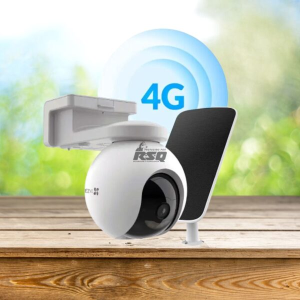 Cámara de Seguridad IP PTZ Inalámbrica con Panel Solar para Exteriores – Visión 360° y Detección Inteligente
